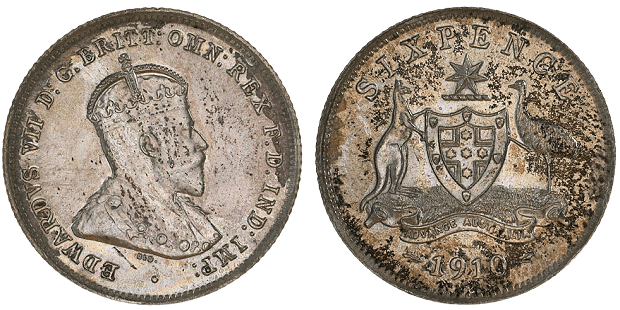 オーストラリア6ペンス銀貨