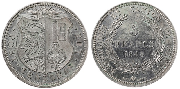 ジュネーブ・5フラン銀貨