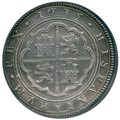 フェリペ4世の50レアル銀貨