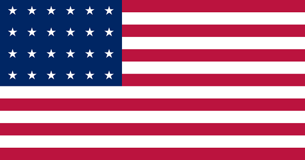 1834年当時の米国国旗